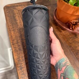Starbucks Matte Black Geometric Stainless Tumbler